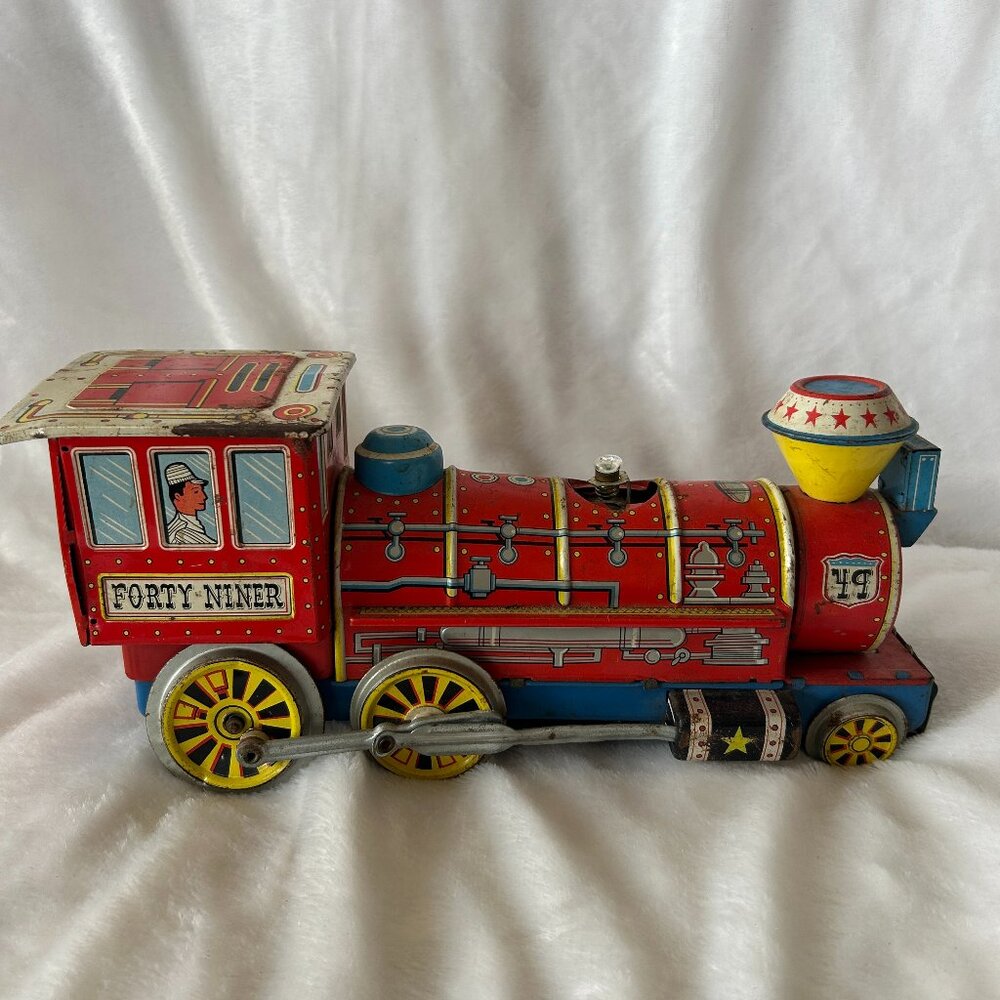 Vtg Toys Tin Forty Niner Locomotive 49 Train Japan 1960s‎ Antique Toy AS IS